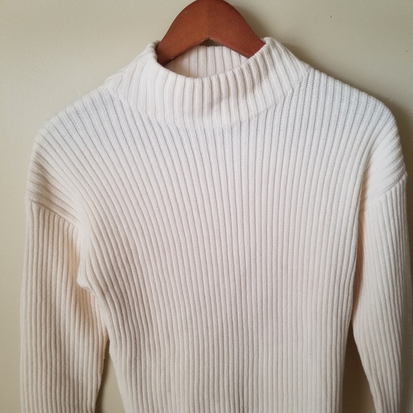 RHYTHM. Made for Adventure Ribbed Cotton Blend Turtleneck Sweater W Size Large - Picture 4 of 8